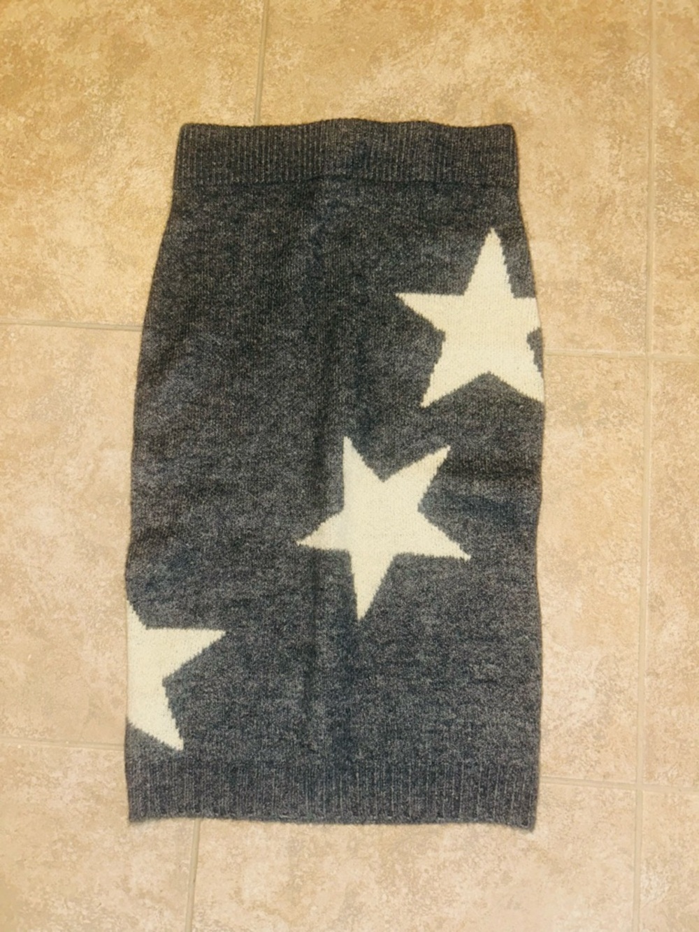 Lush Gray Midi Skirt Stars Pencil White Small Vici